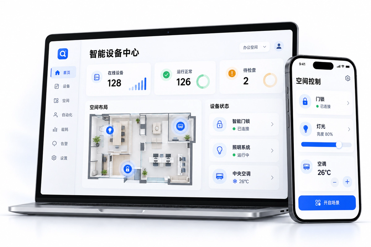 智能设备与场景联动系统,示意图
